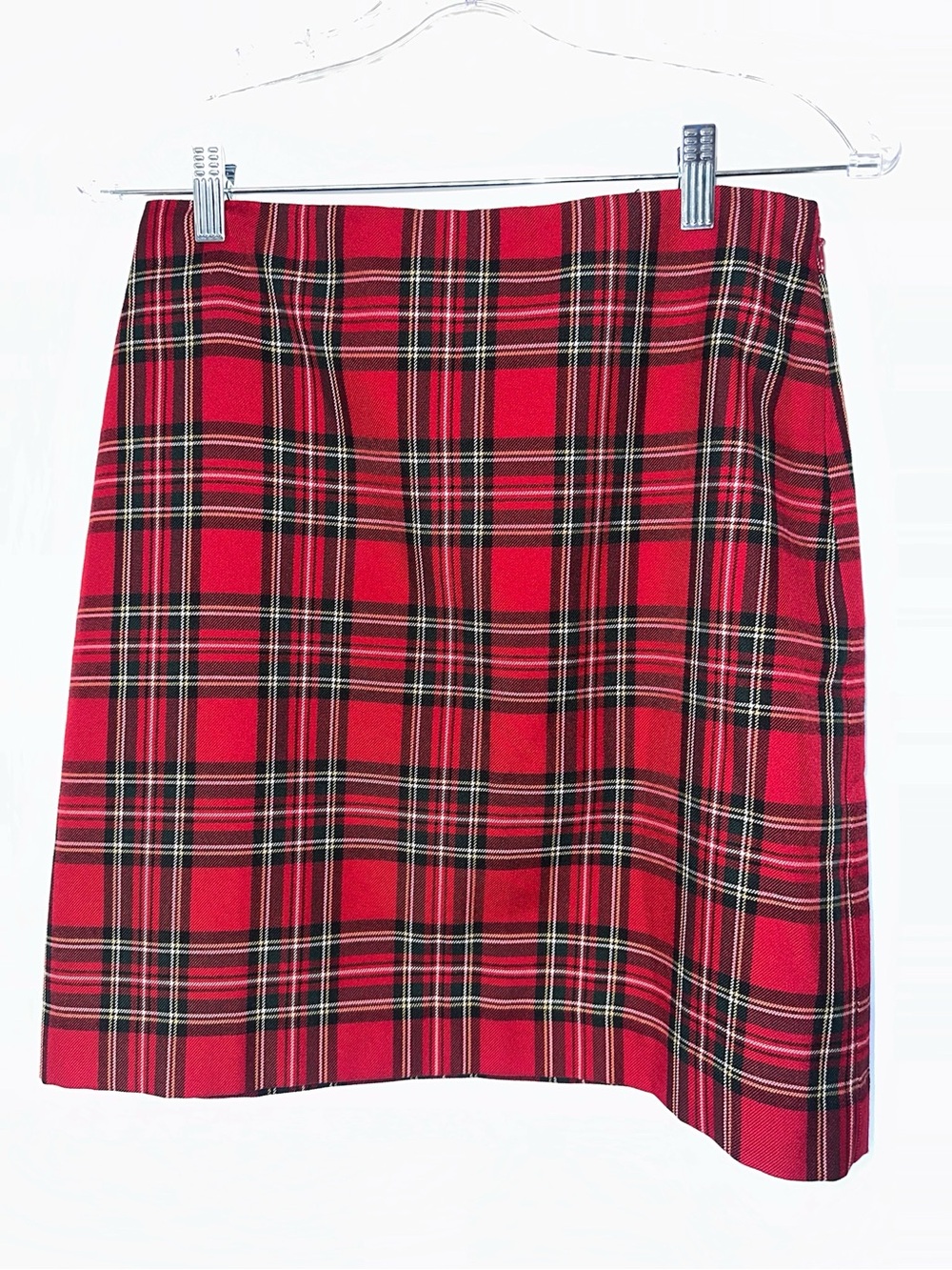 Talbots Red Plaid A-Line Skirt